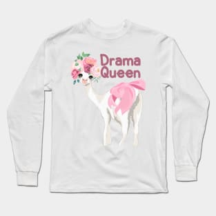 Cute Llama Lovers Design - Drama Queen Long Sleeve T-Shirt